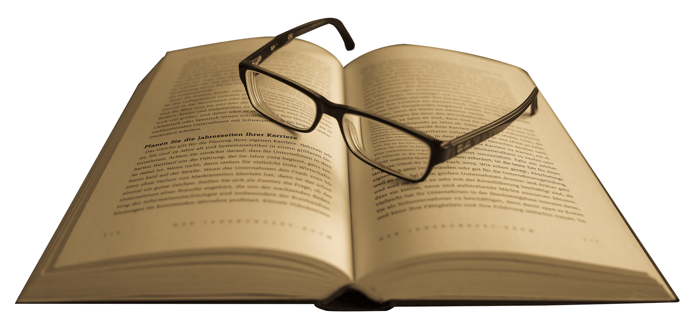 Reading Glasses Resting On Open Old Book Ultra HD PNG