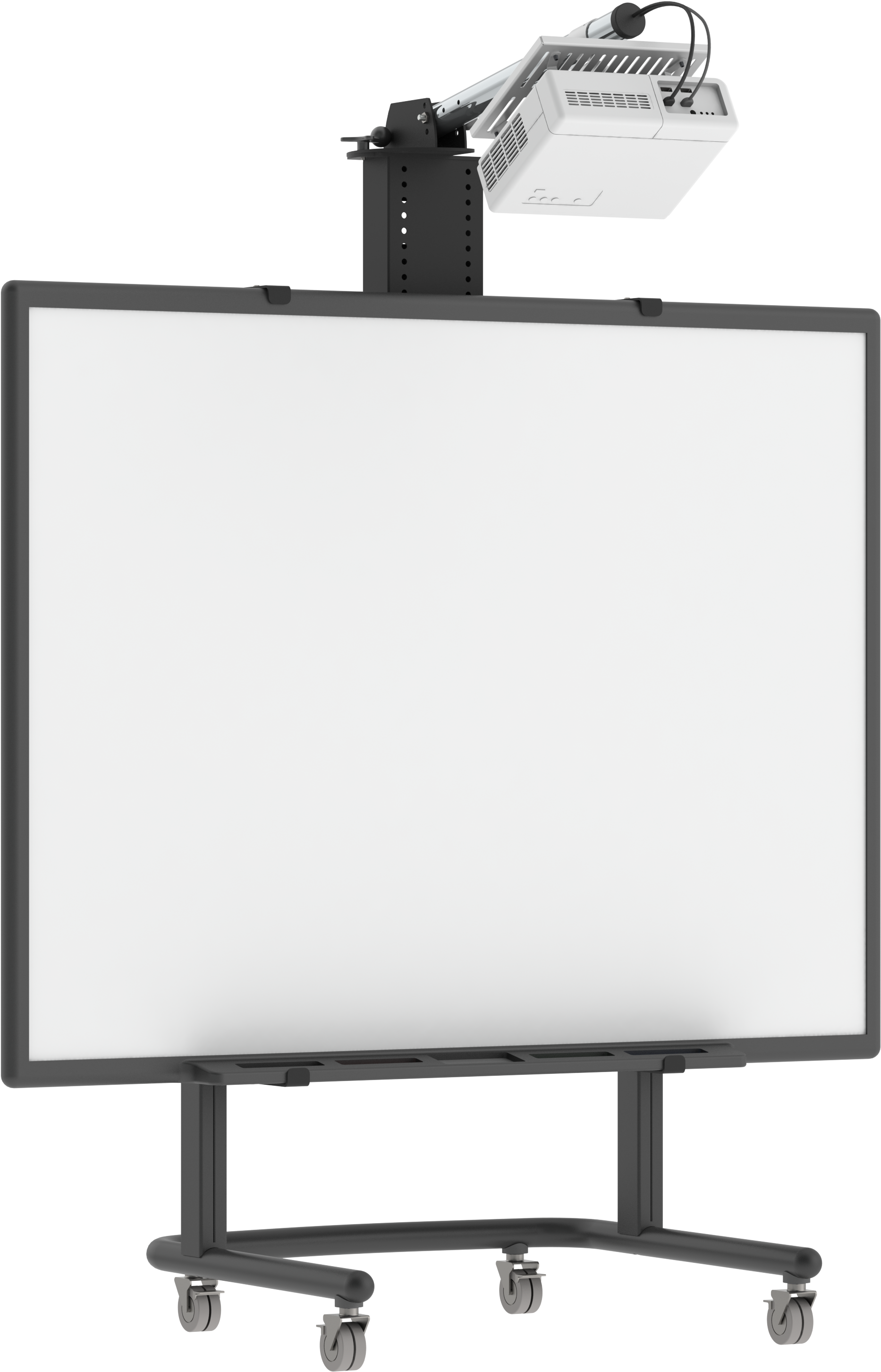 Mobile Whiteboard with Overhead Projector Mount