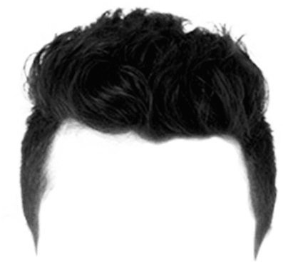 Messy Black Men's Hairstyle Cutout with Volume
