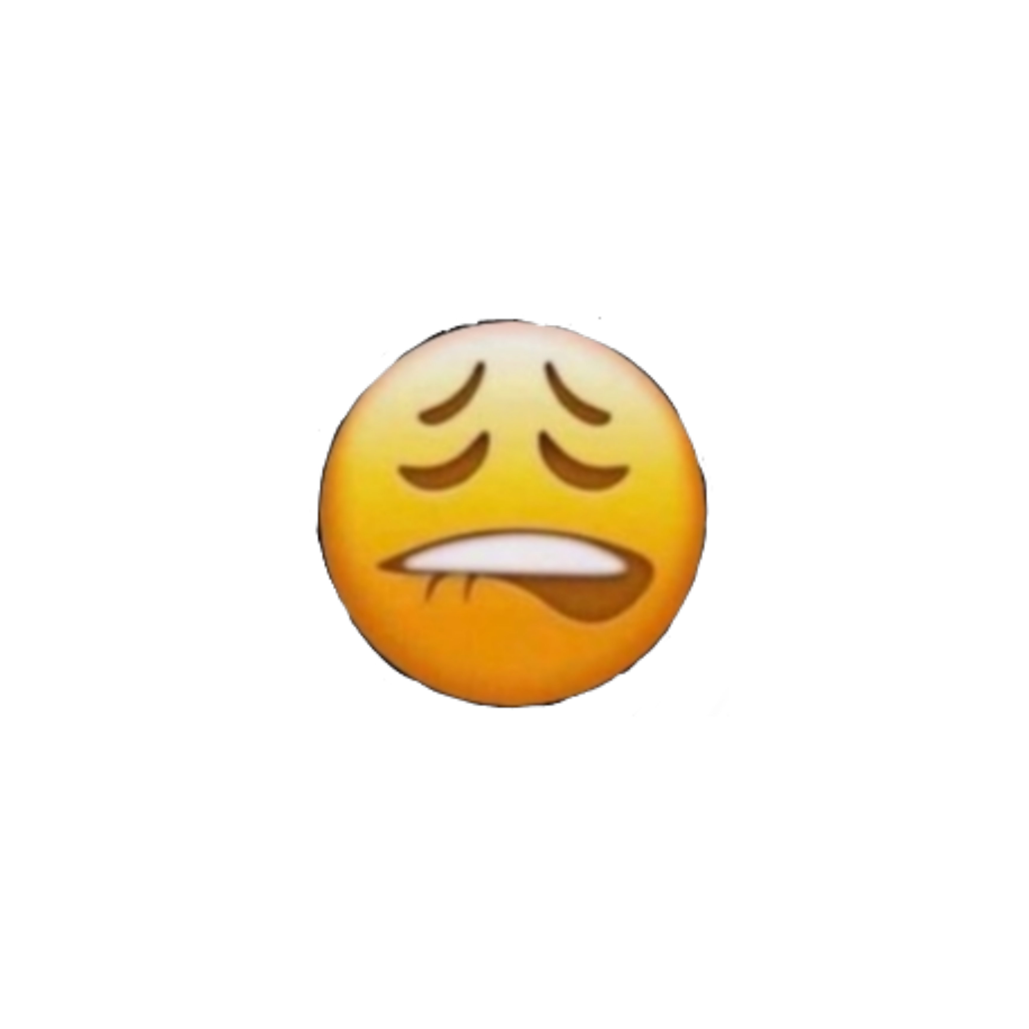Tiny Biting Lip Emoji Centered Ultra HD PNG Picture