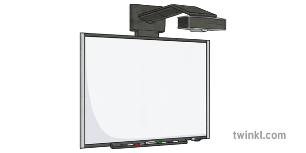 Wall Mounted Whiteboard with Ceiling Projector