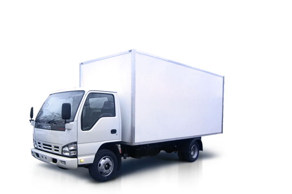 White Box Truck with Aluminum Trim