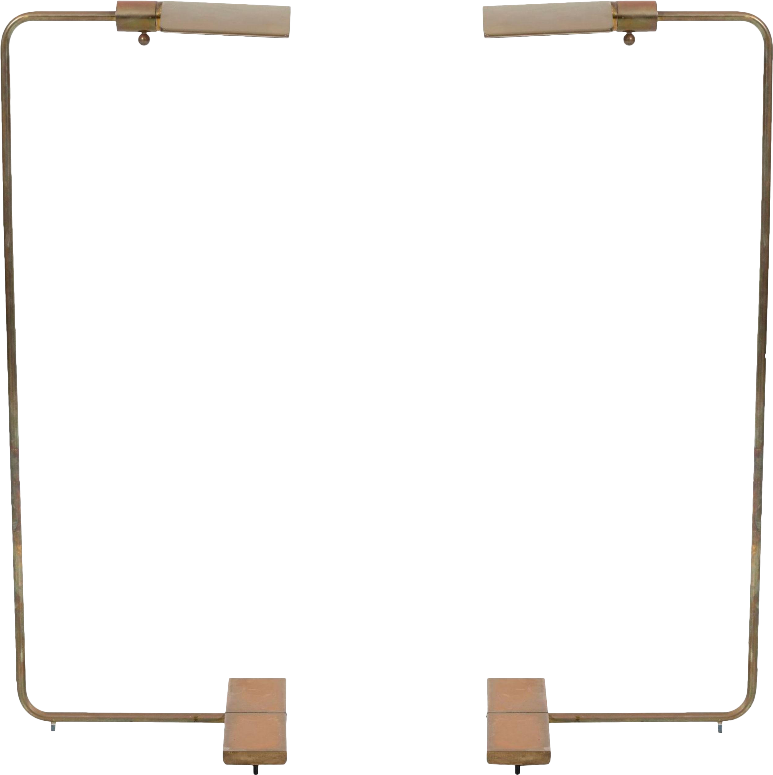 Brass Rectangular Hanging Frame with Angled Clips