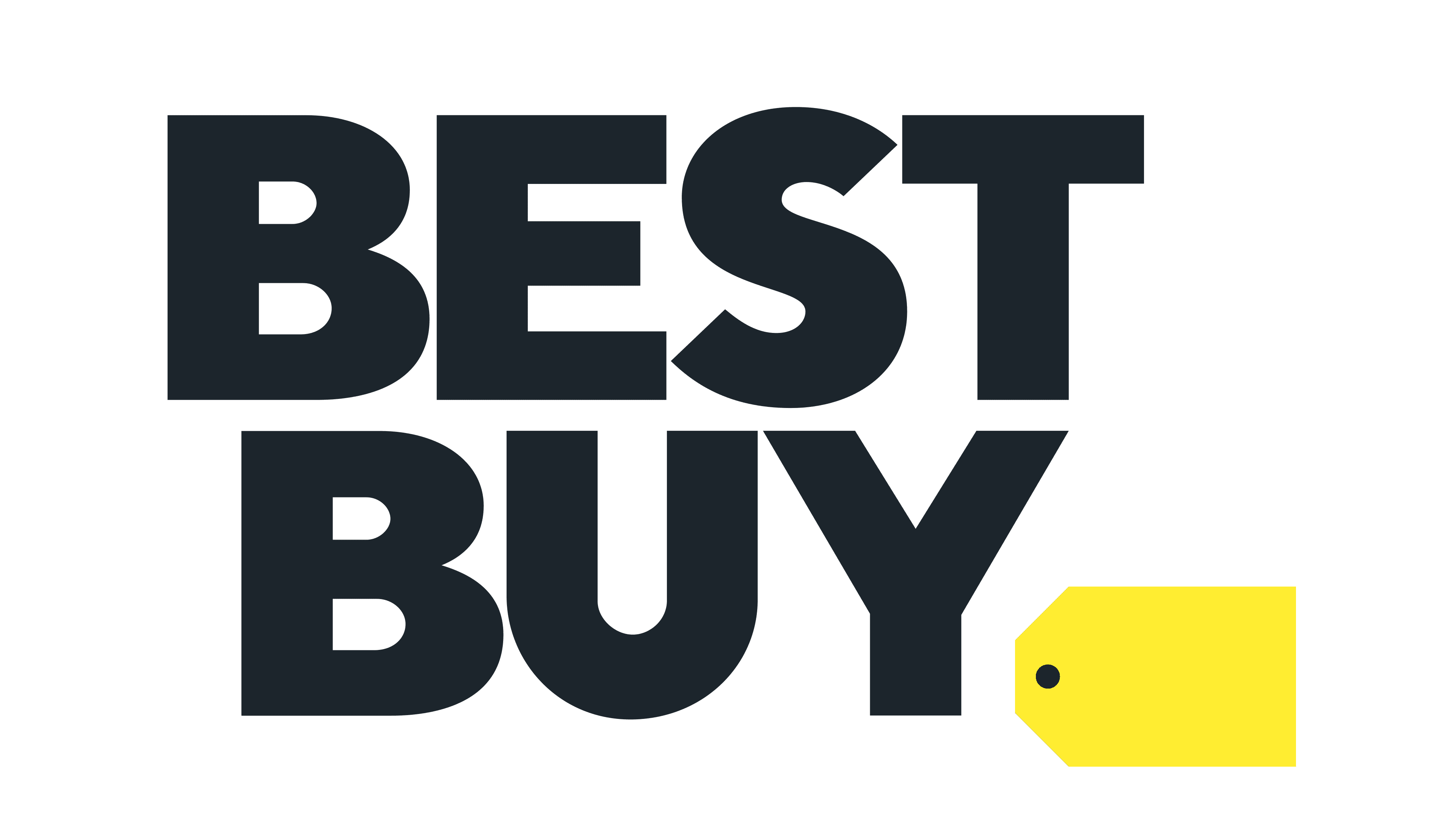 Best Buy Logo Navy Text Yellow Tag 4K PNG Image With Transparency