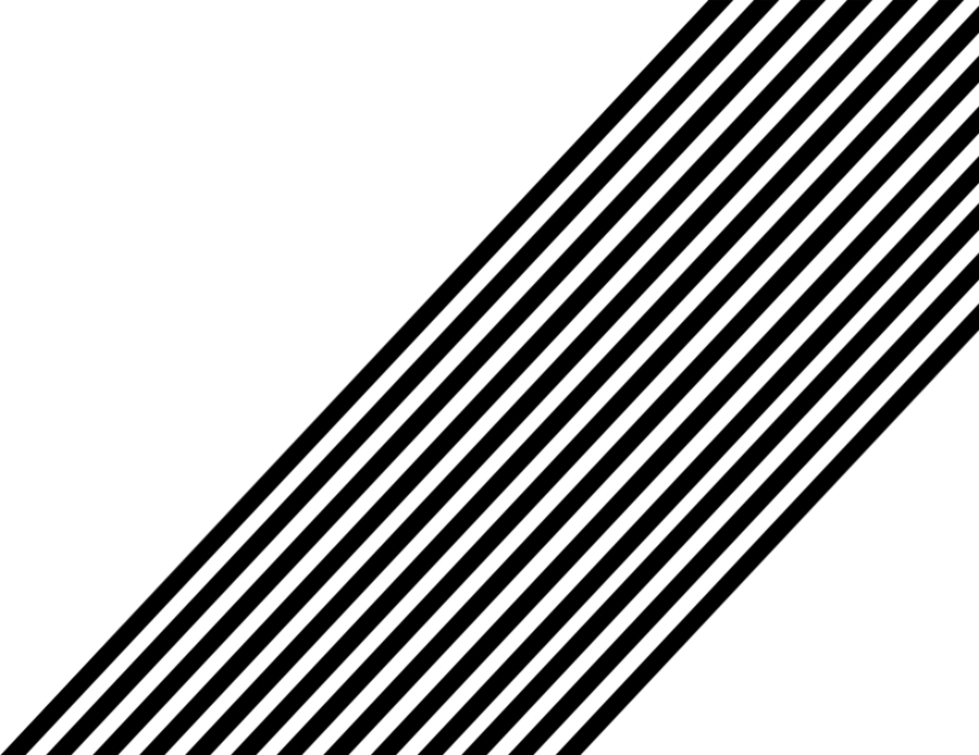 Black Diagonal Thin Stripes Corner Pattern PNG