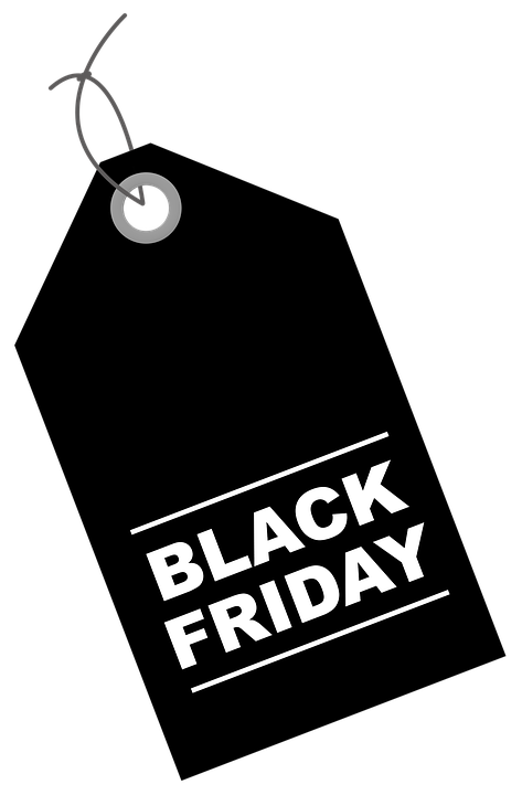 Black Friday Hanging Tag Vertical PNG Clipart