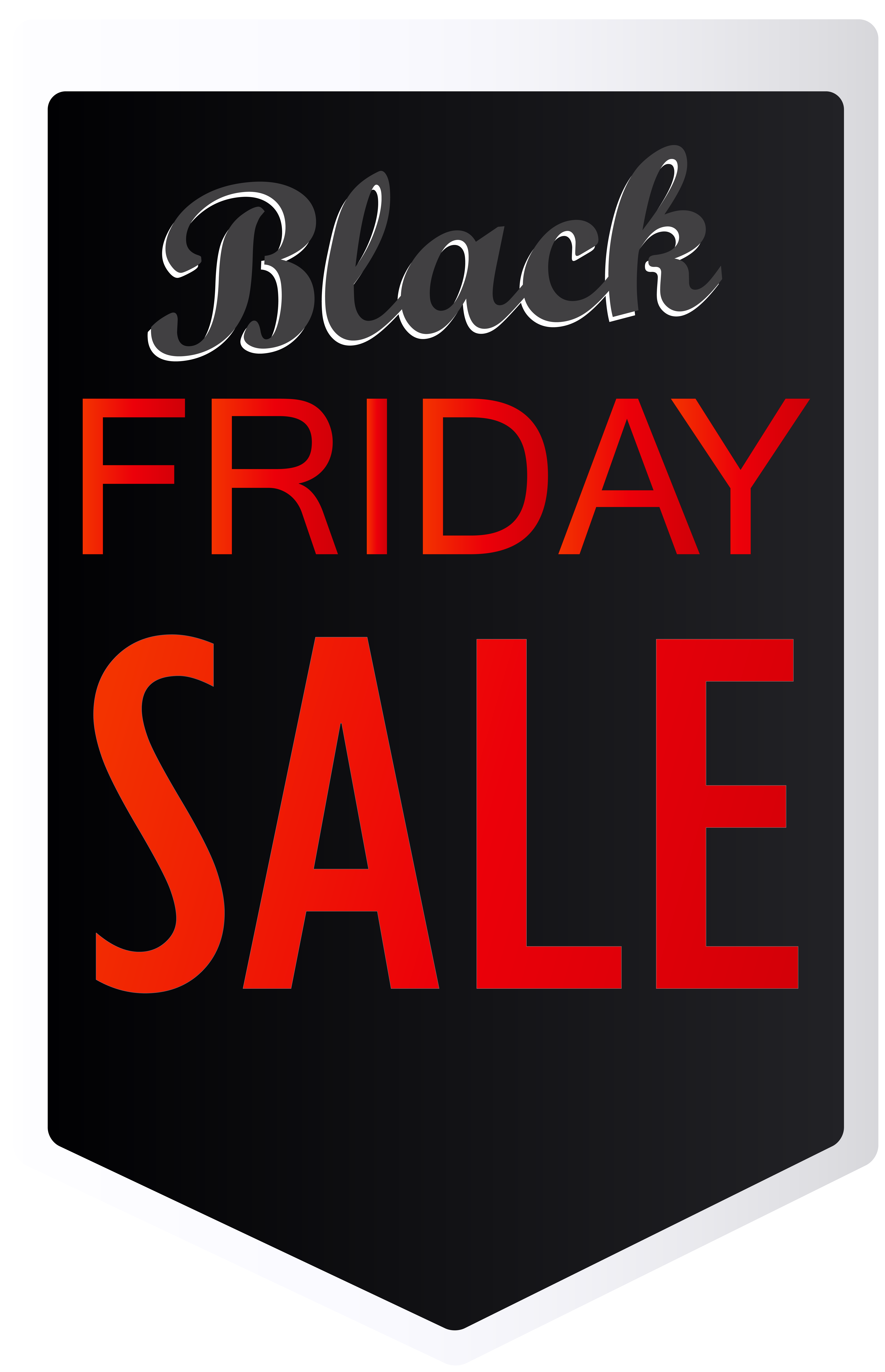 Black Friday Sale Black Shield Banner 8K PNG Image With Transparency