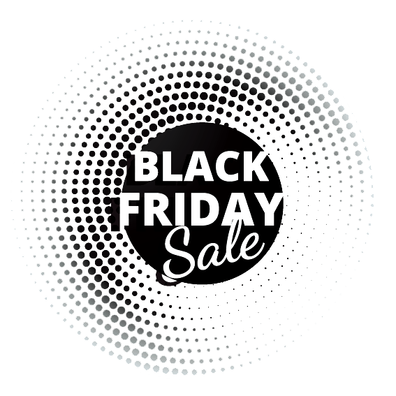 Black Friday Sale Halftone Circle Badge PNG
