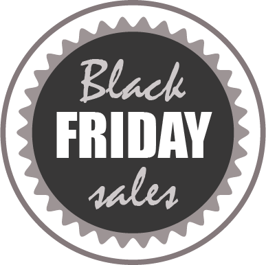 Black Friday Sales Grey Seal Badge PNG Graphic