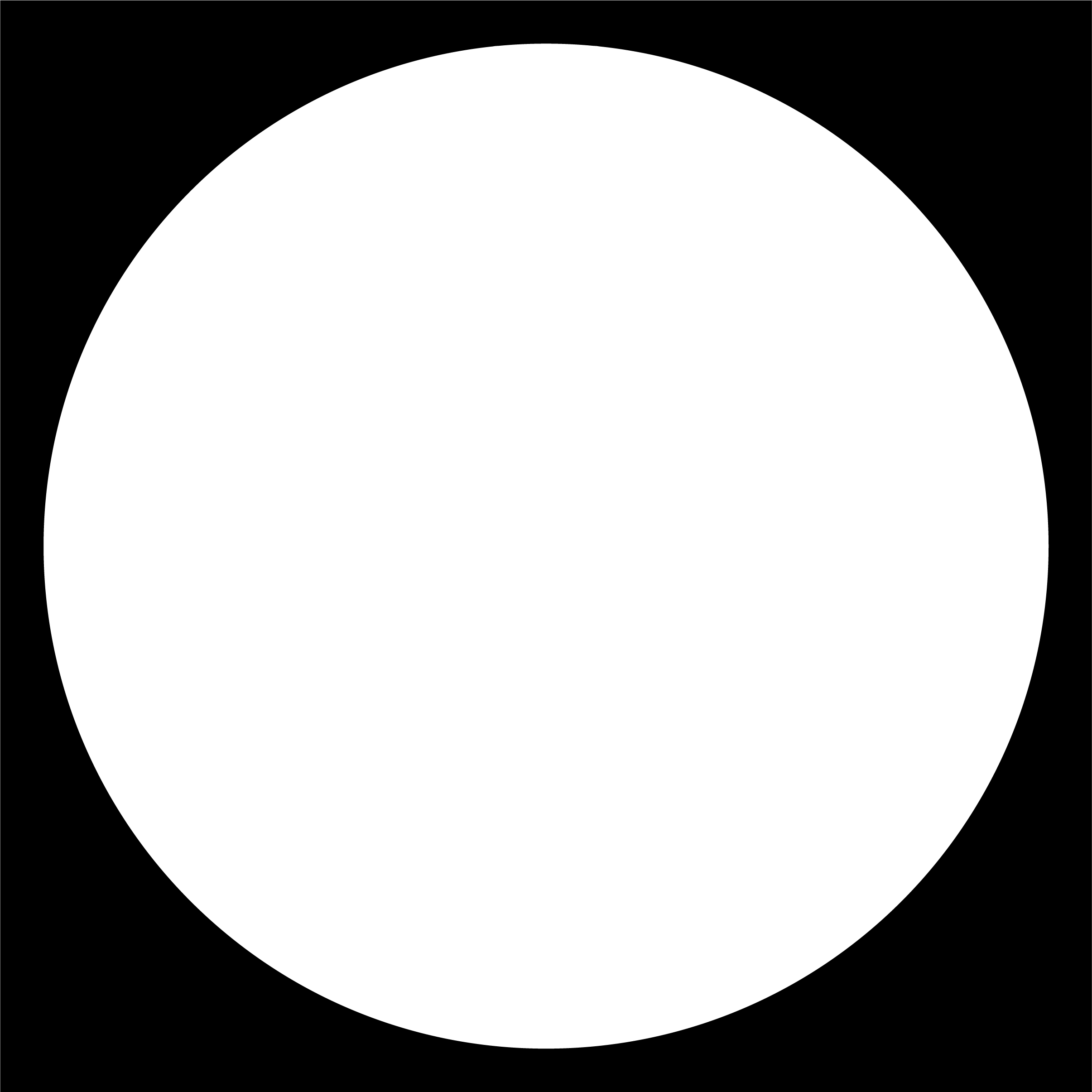 Black Square With Circle Cutout Frame Overlay 2K PNG Transparent Image
