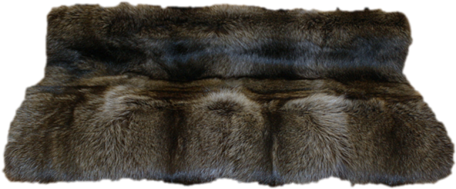 Brown Faux Fur Throw Blanket Folded PNG Image With Transparency