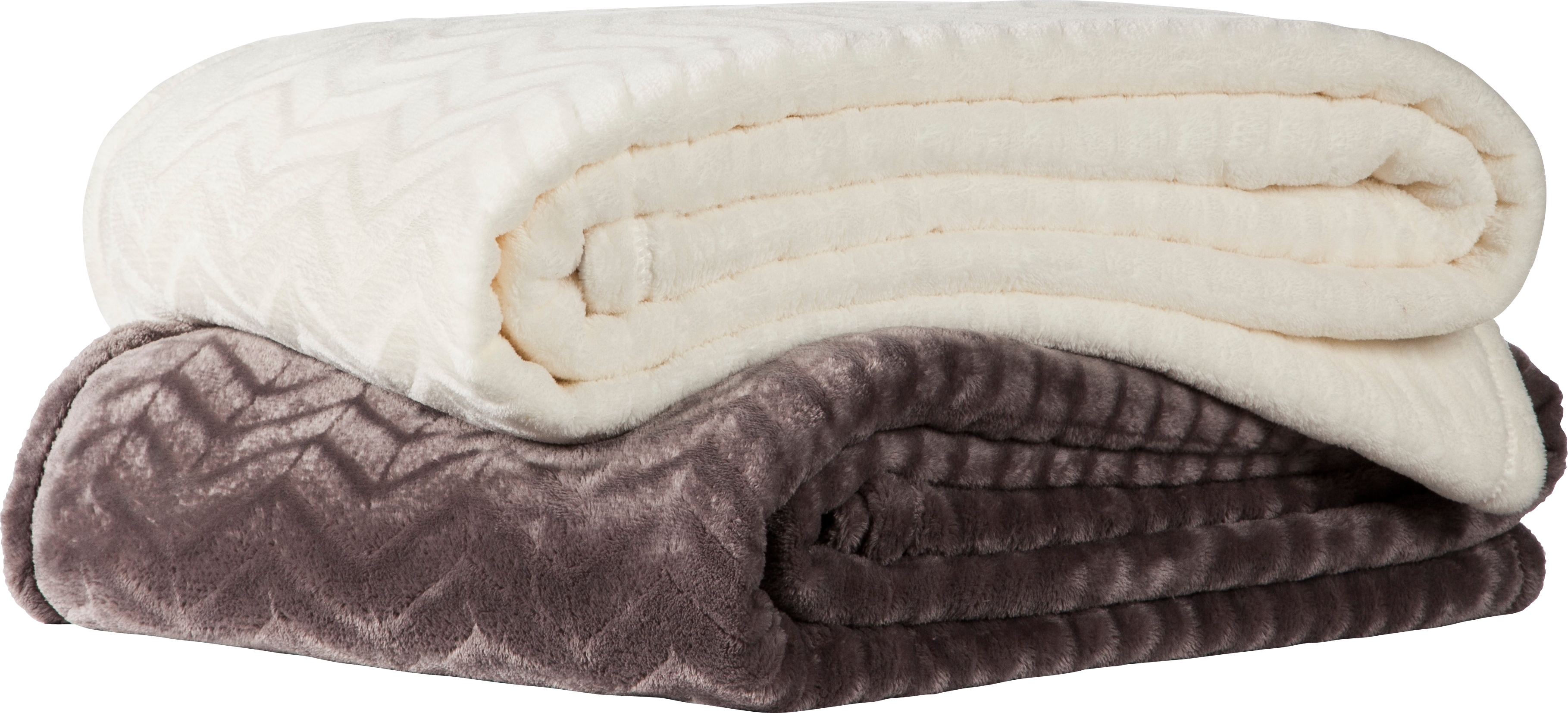 Cream And Grey Knit Throw Blankets Stacked Ultra HD PNG