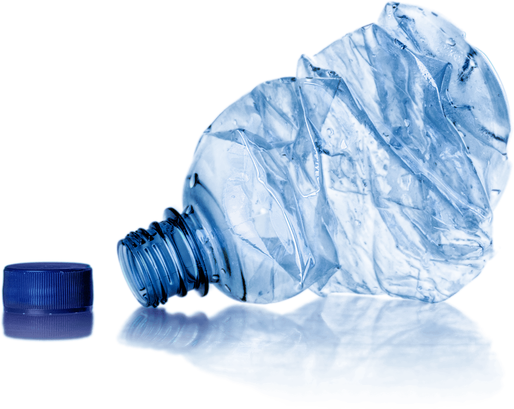 Crushed Plastic Bottle With Cap Off Recycling PNG Clipart