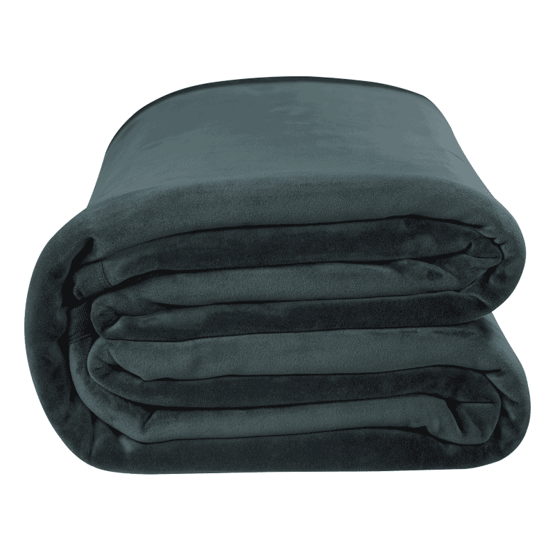 Dark Teal Velvet Blanket Folded Plush PNG Graphic