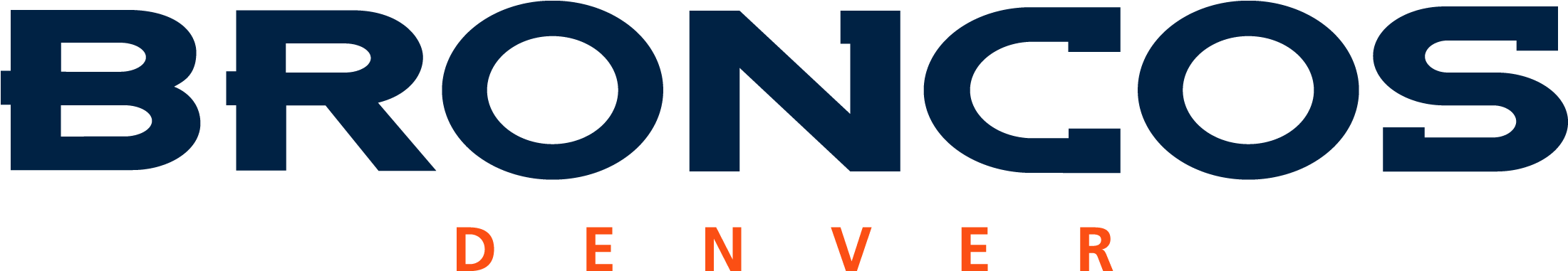 Denver Broncos Navy Wordmark Text Logo PNG File