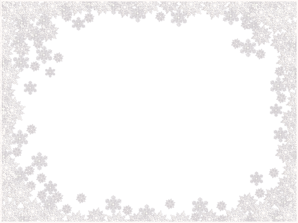 Faint White Snowflake Border Frame Overlay PNG Clipart