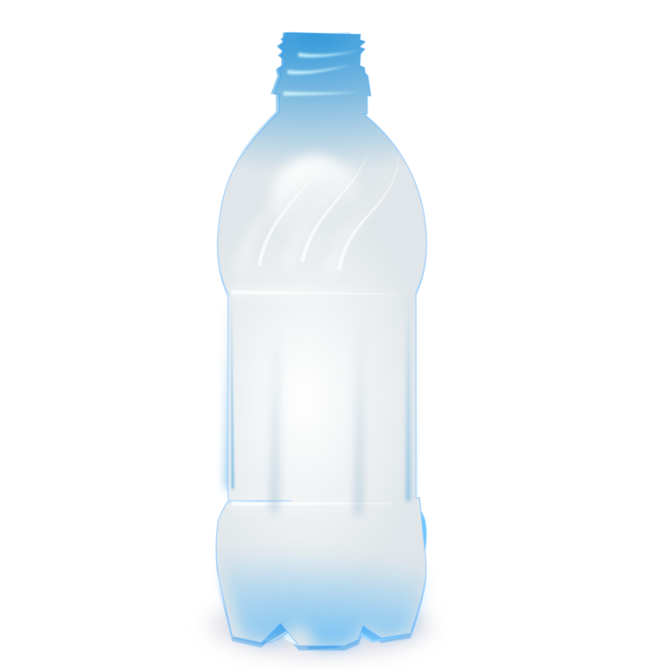 Frosted White Plastic Water Bottle No Cap PNG