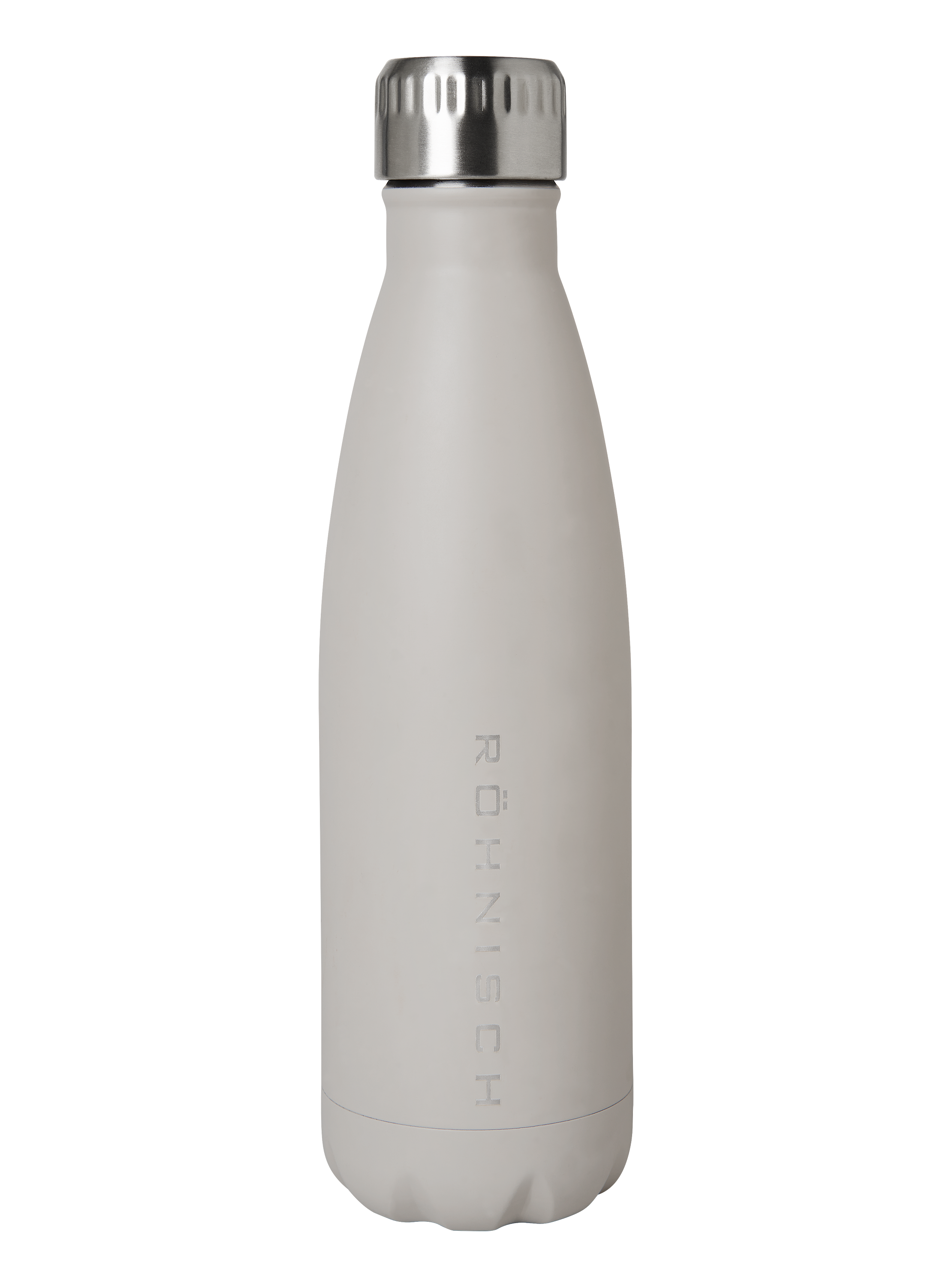 Grey Matte Stainless Steel Water Bottle Ultra HD PNG Overlay