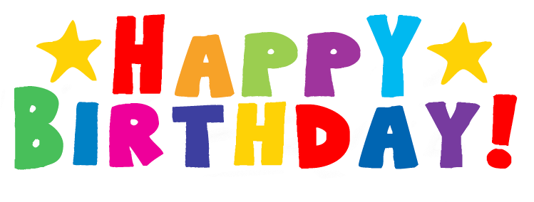 Happy Birthday With Stars Colorful Kids Letters PNG