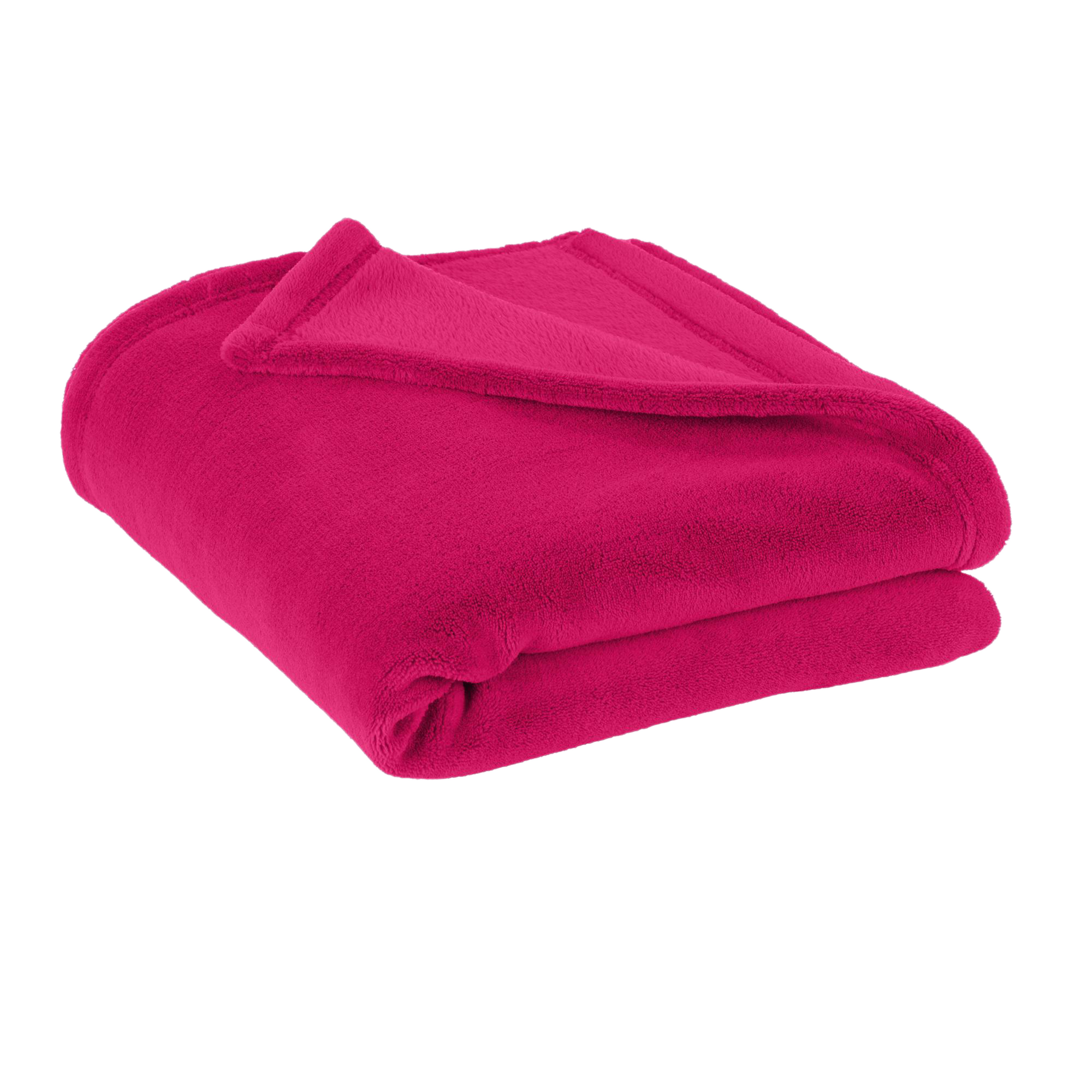 Hot Pink Fleece Throw Blanket Folded Ultra HD PNG Image With Transparency