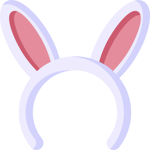 Lavender Bunny Ears Headband Cute Flat Transparent Background PNG Image