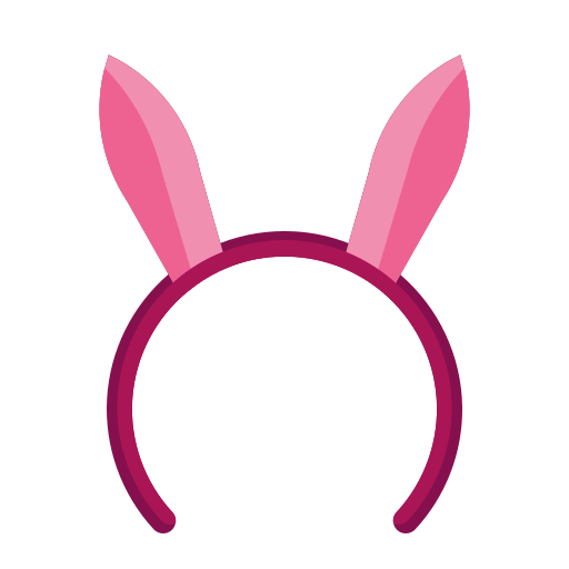 Magenta Headband With Pink Bunny Ears Icon PNG Photo