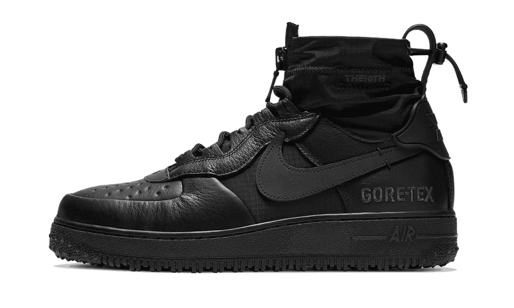 Nike Air Force 1 Gore Tex Boot Black High Top PNG Transparent Image