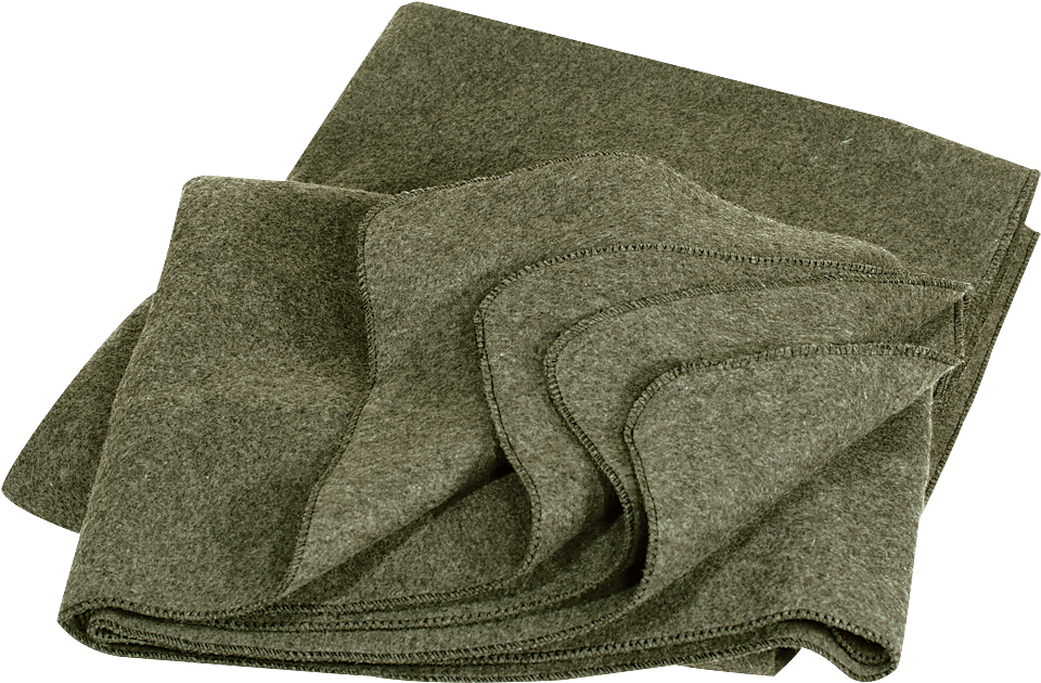 Olive Green Wool Military Blanket Draped PNG Free Download