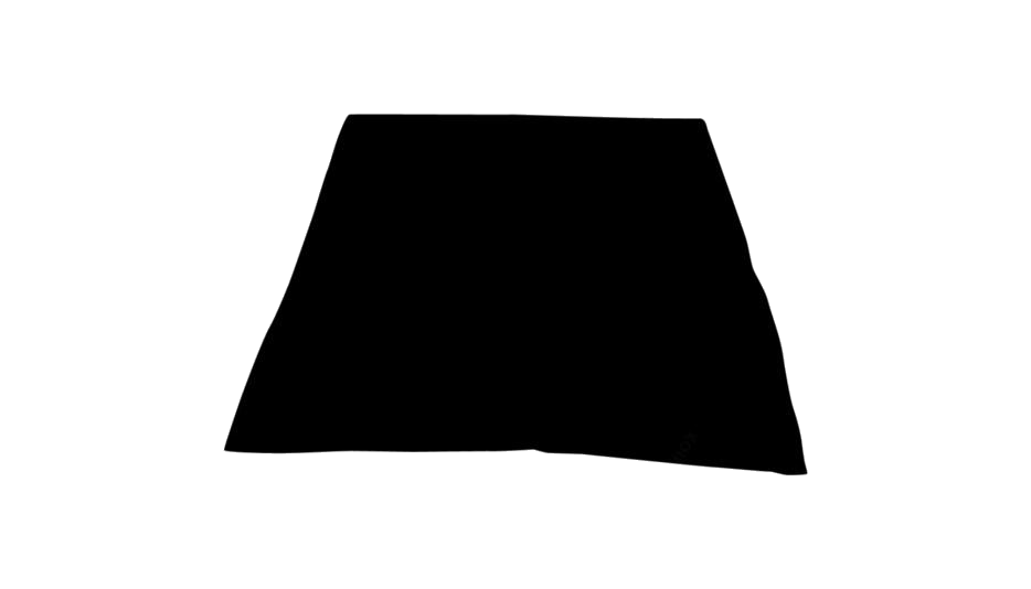 Small Black Blanket Fabric Flat Shape PNG