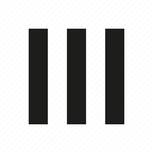 Three Black Vertical Bars Simple Stripes PNG Clipart