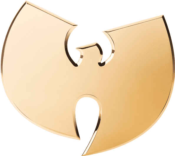Wu Tang Clan Gold Metallic W Logo PNG