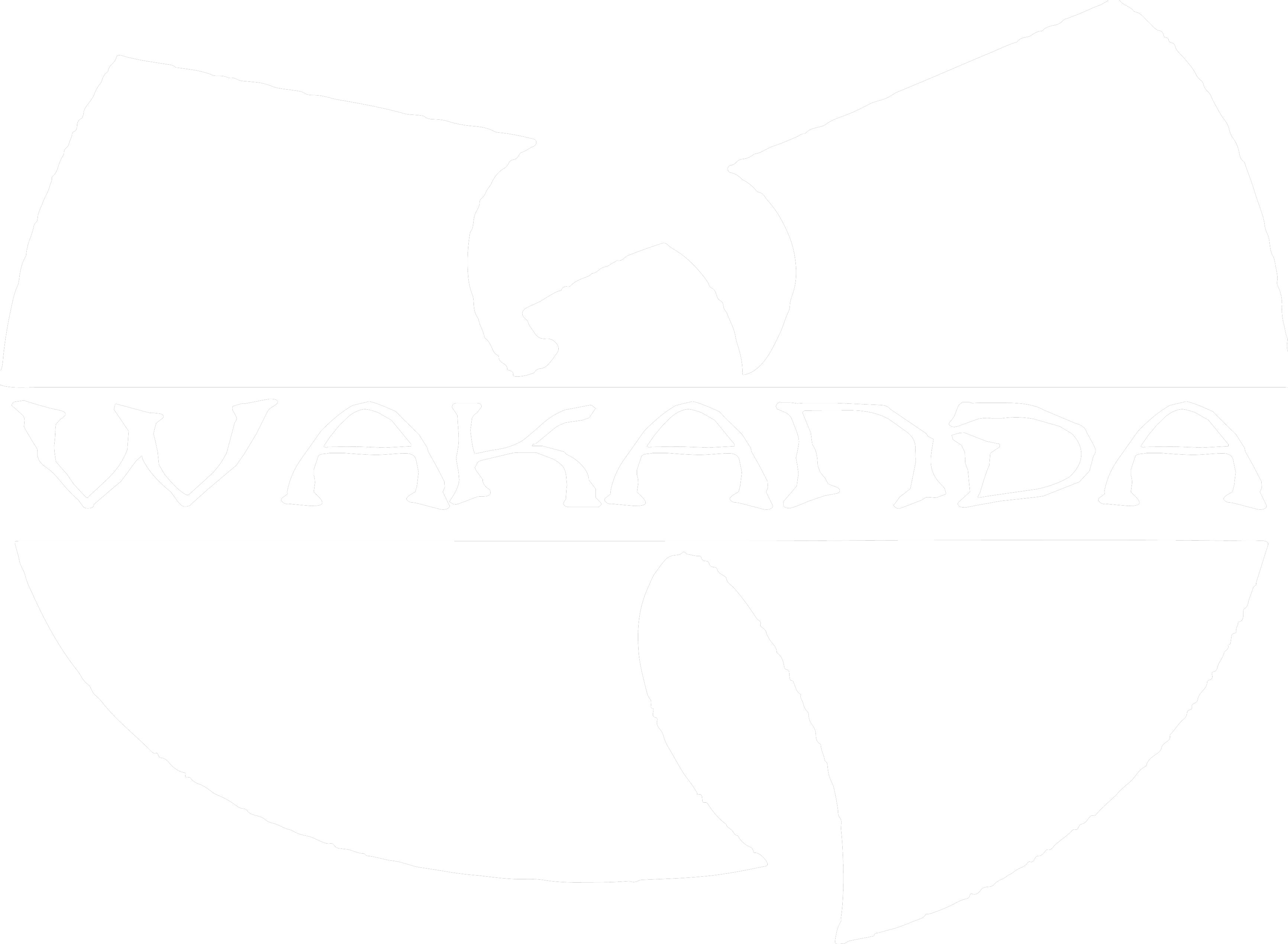 Wu Tang Clan White Logo With Text Large Ultra HD PNG