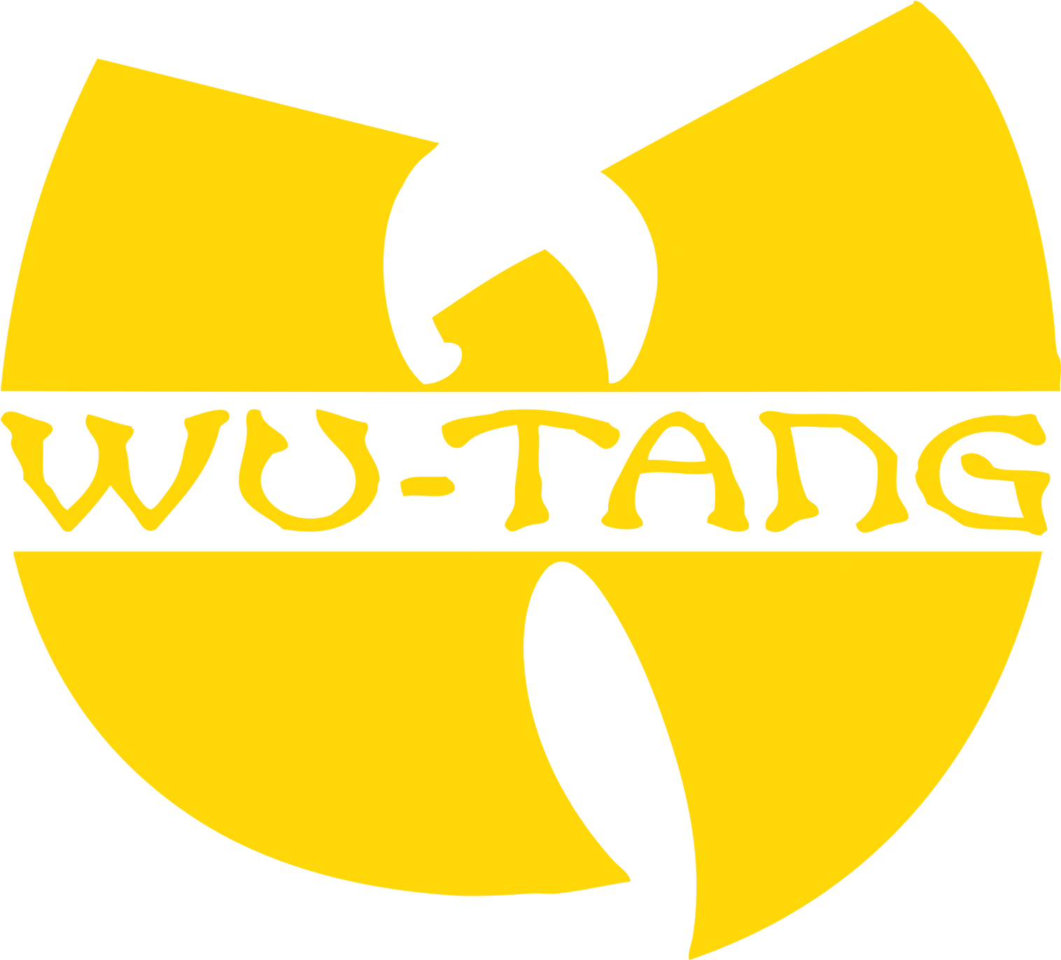 Wu Tang Clan Yellow Logo With Wu Tang Text Ultra HD PNG