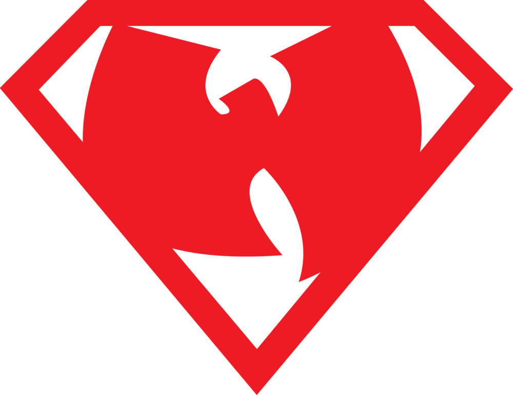 Wu Tang Superman Style Red Diamond Logo PNG Image With Transparency