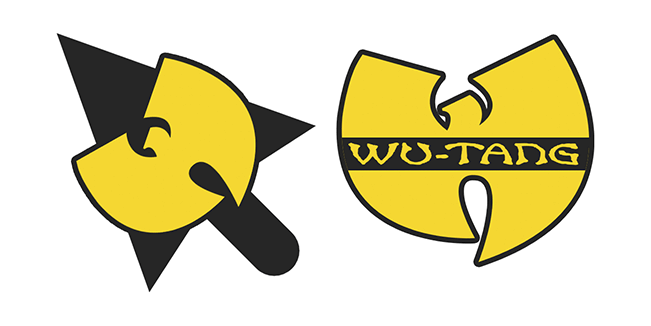 Wu Tang Yellow Logos Pair Sticker Style PNG Photo