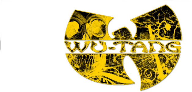 Wu Tang Yellow Pattern Text Logo Small PNG
