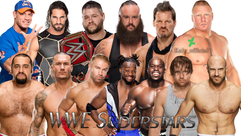 WWE Superstars Collage Banner Many Wrestlers PNG