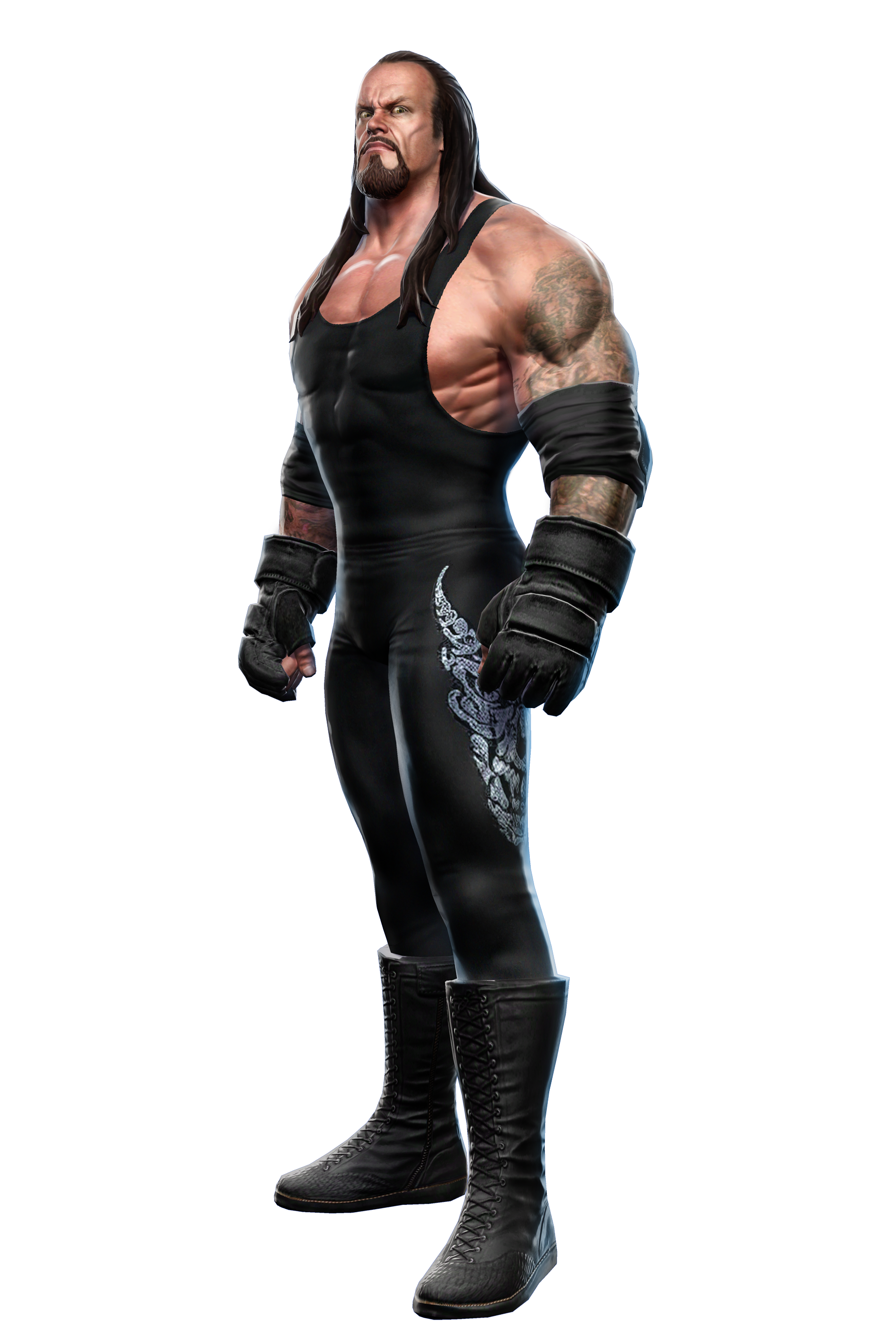 WWE Wrestler Game Render All Black Gear Ultra HD PNG