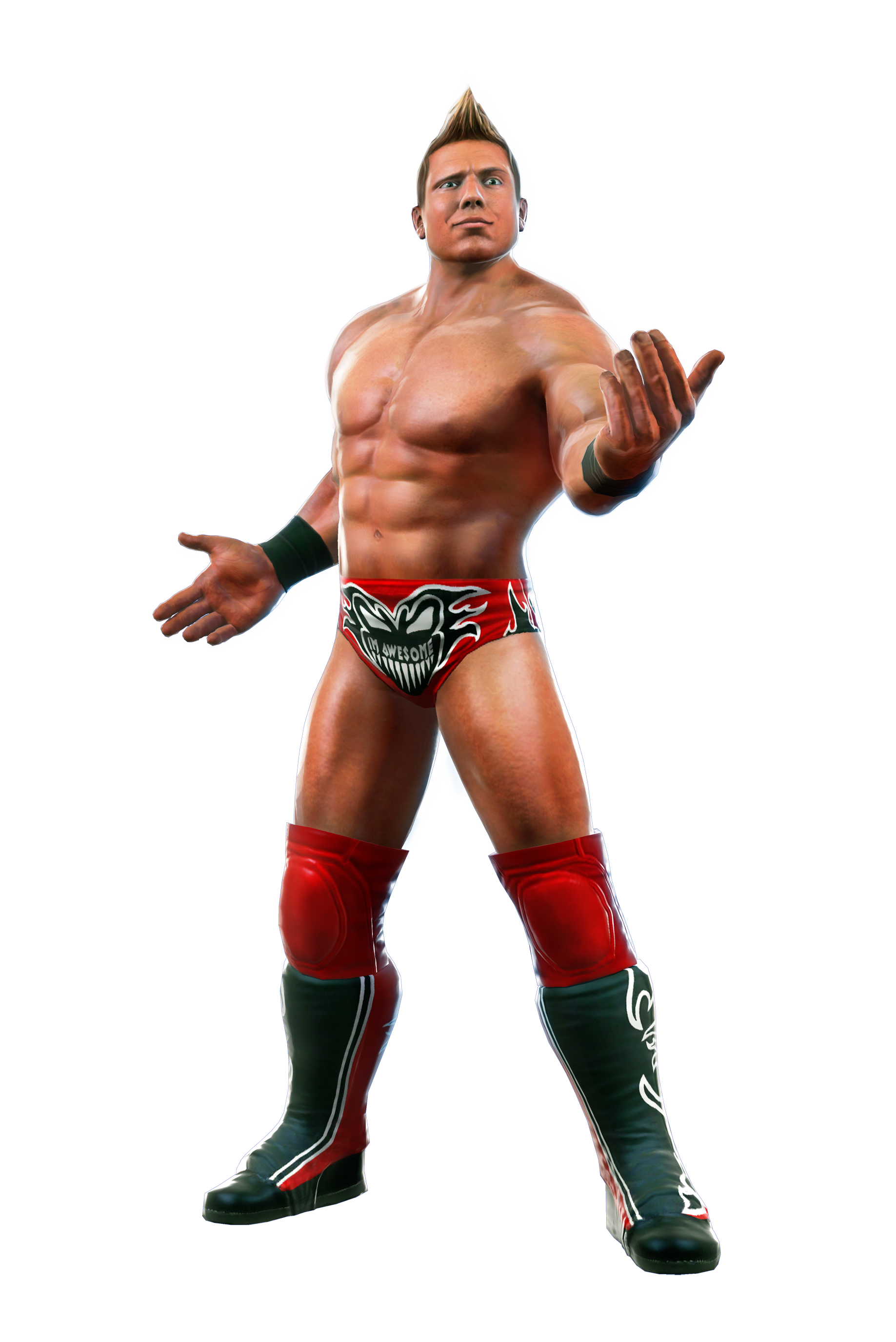 WWE Wrestler Game Render Red Boots Taunting Ultra HD PNG