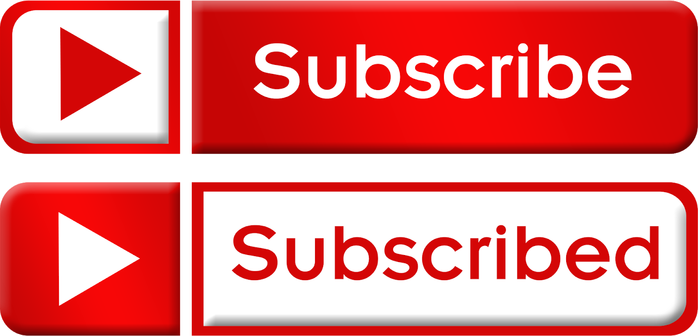 YouTube Subscribe And Subscribed Buttons Pair PNG Graphic