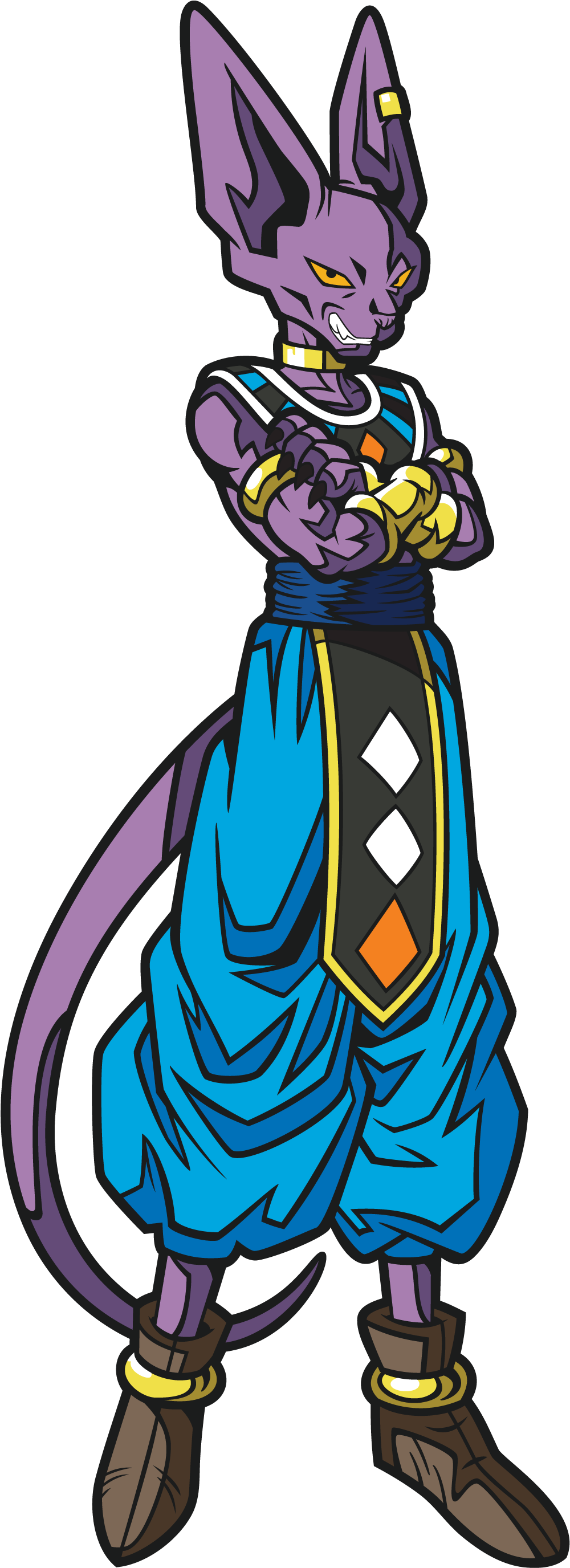 Beerus Cartoon Character with Crossed Arms