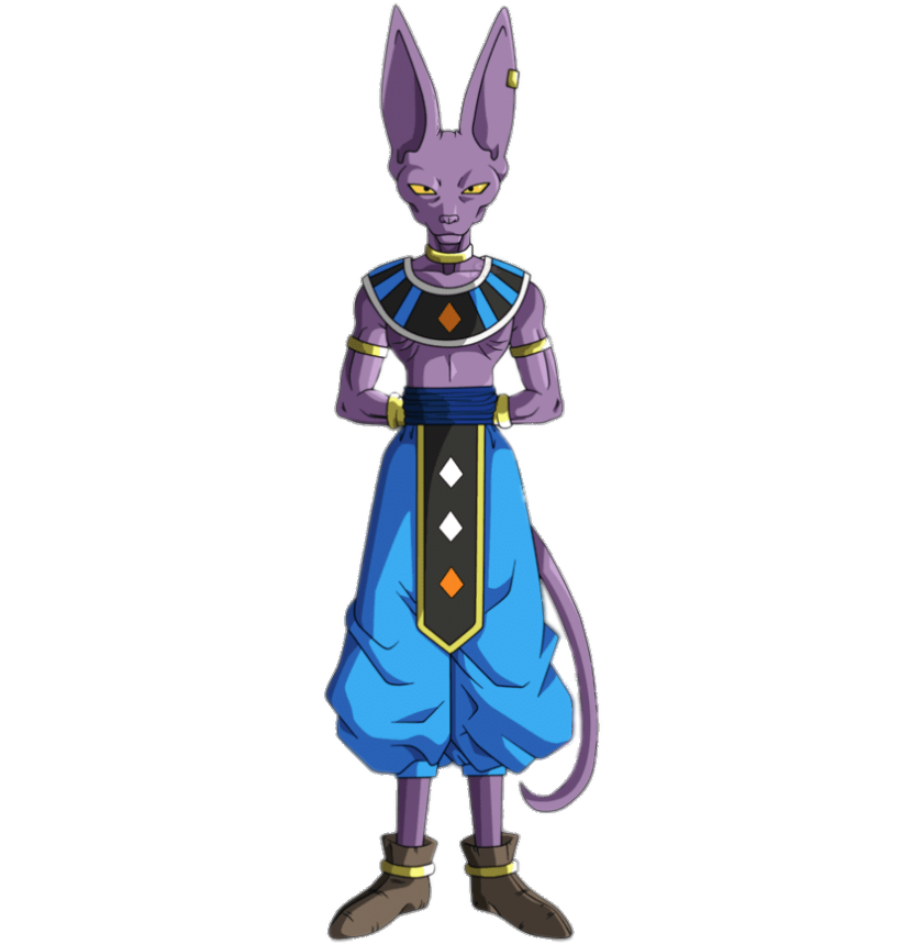Beerus Purple Cat God Anime Character Standing