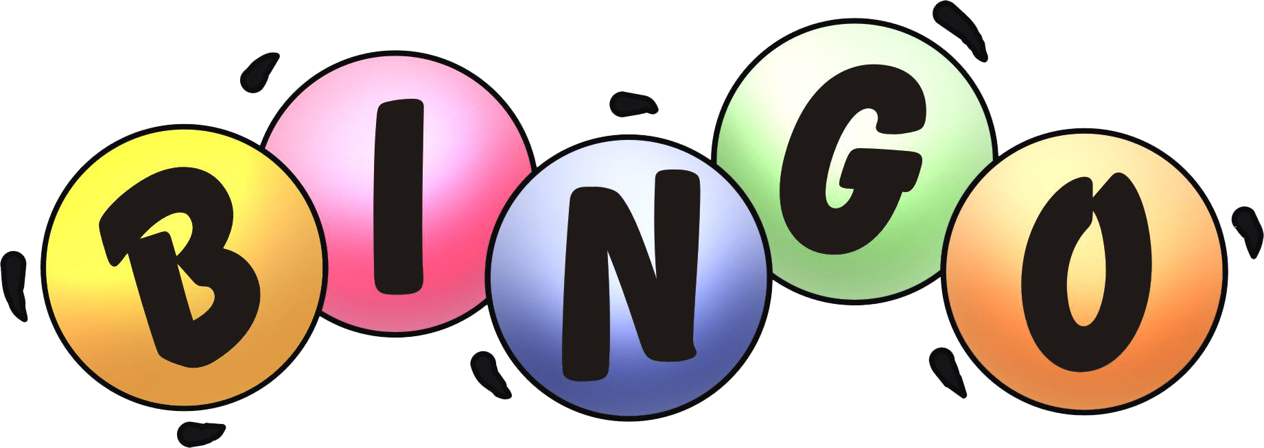 Colorful Bingo Balls Cartoon Lettering