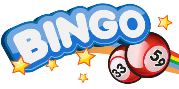 Blue Bingo Lettering with Red Numbered Balls