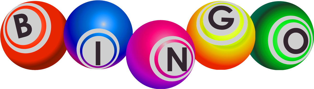 Colorful 3D Bingo Balls Spelling B-I-N-G-O