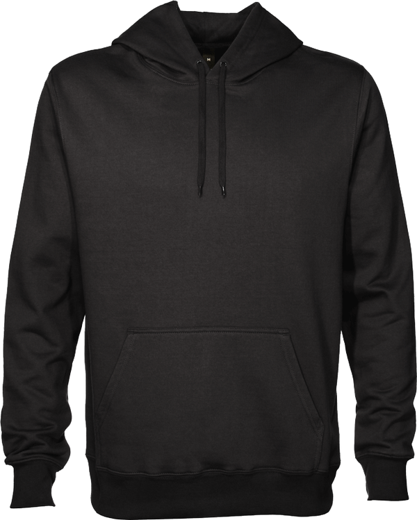 Black Pullover Hoodie with Kangaroo Pocket