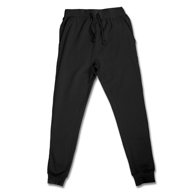 Black Jogger Sweatpants with Drawstring Waist