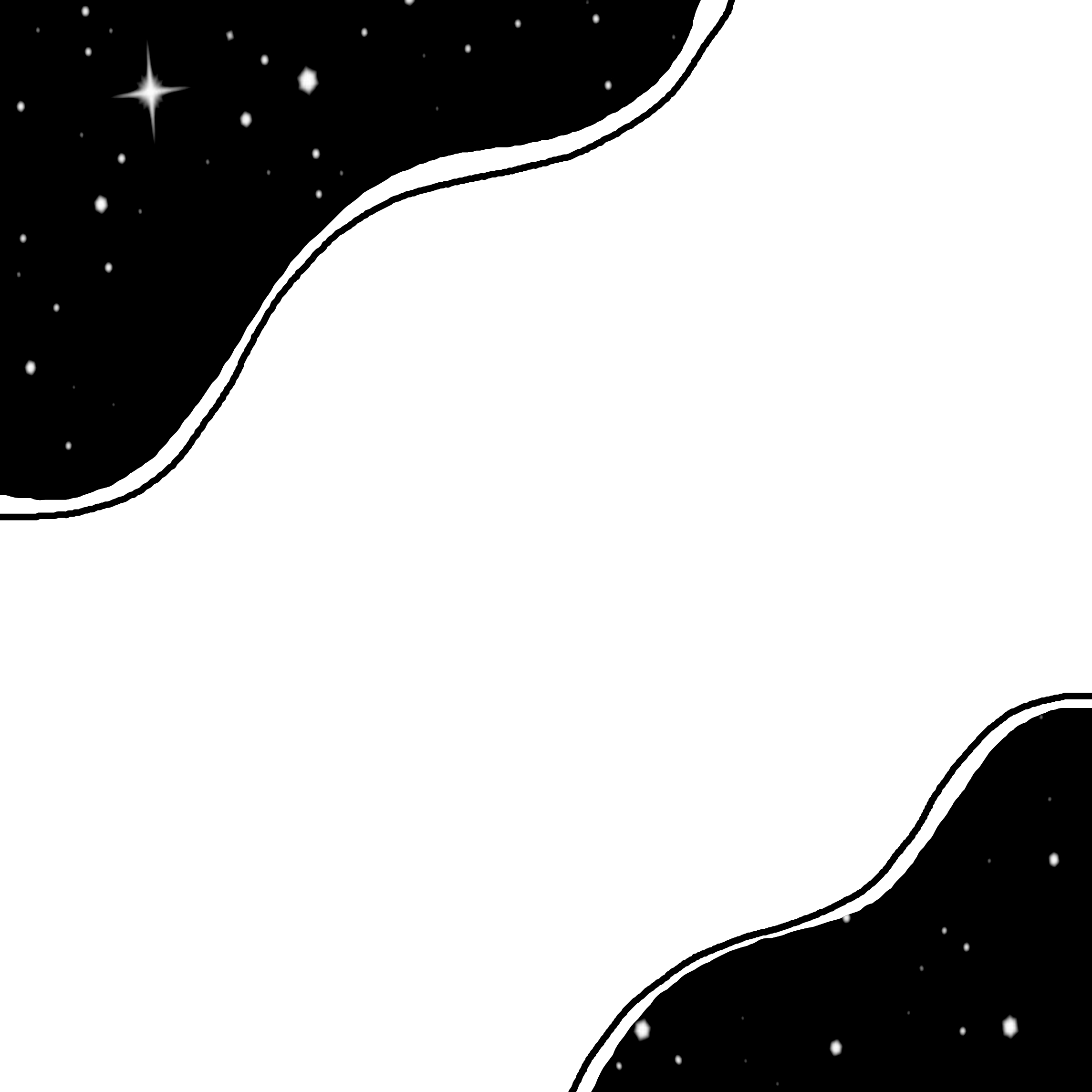 Black Starry Wave Corners Overlay Design