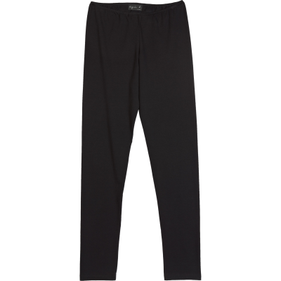 Black Fitted Leggings Flat Front View