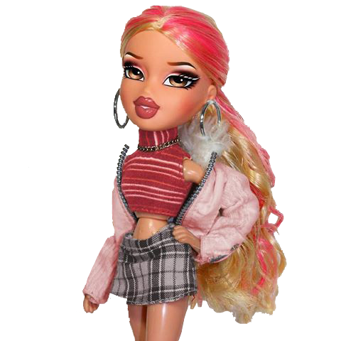 Fashion Doll with Pink and Blonde Hair